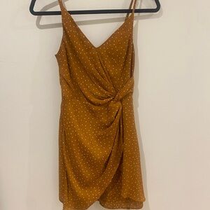 Mustard Polka Dot Mini Dress